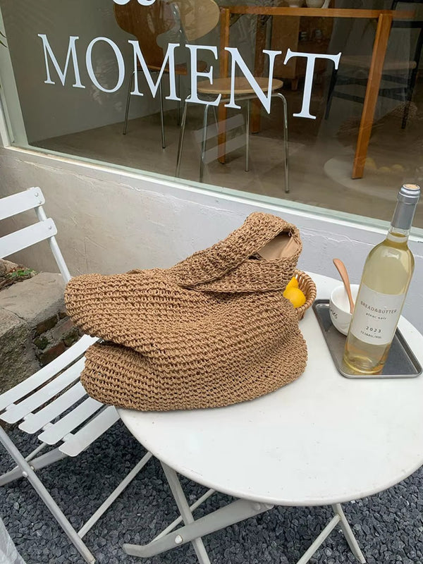 Bolso tote de ratán tejido Beatrice