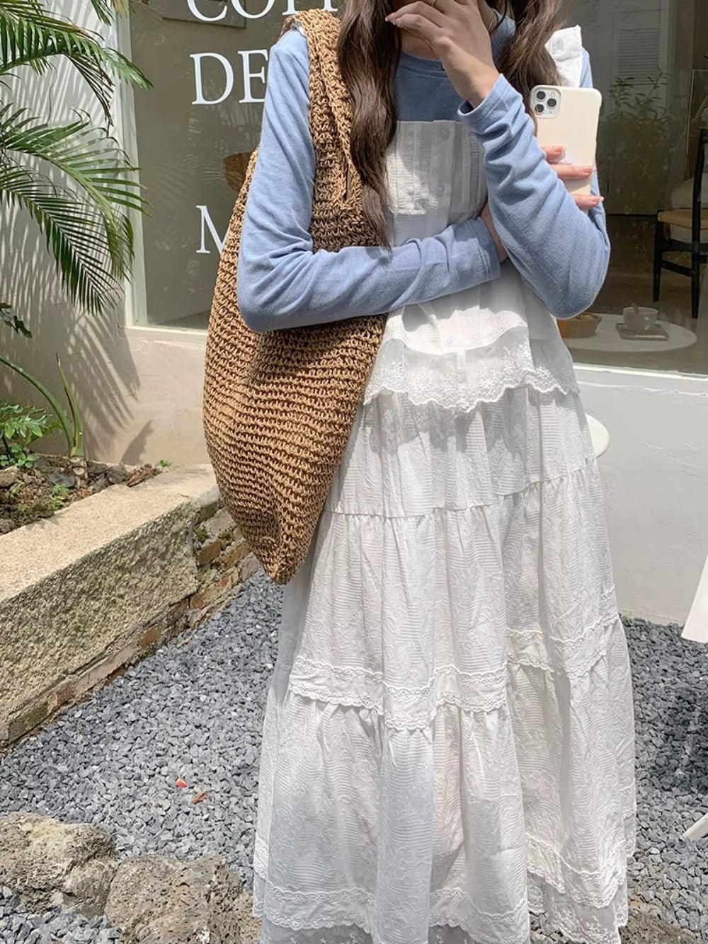 Bolso tote de ratán tejido Beatrice
