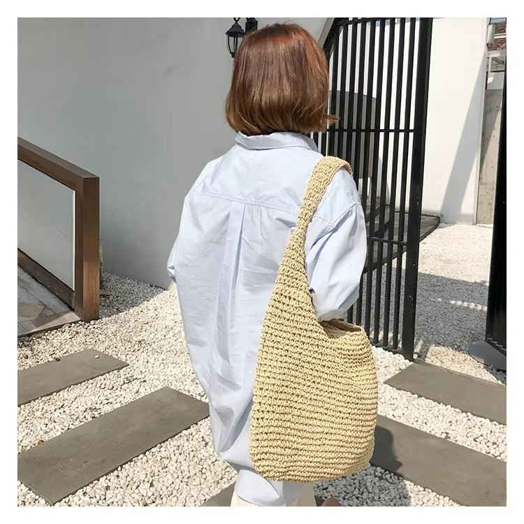 Bolso tote de ratán tejido Beatrice