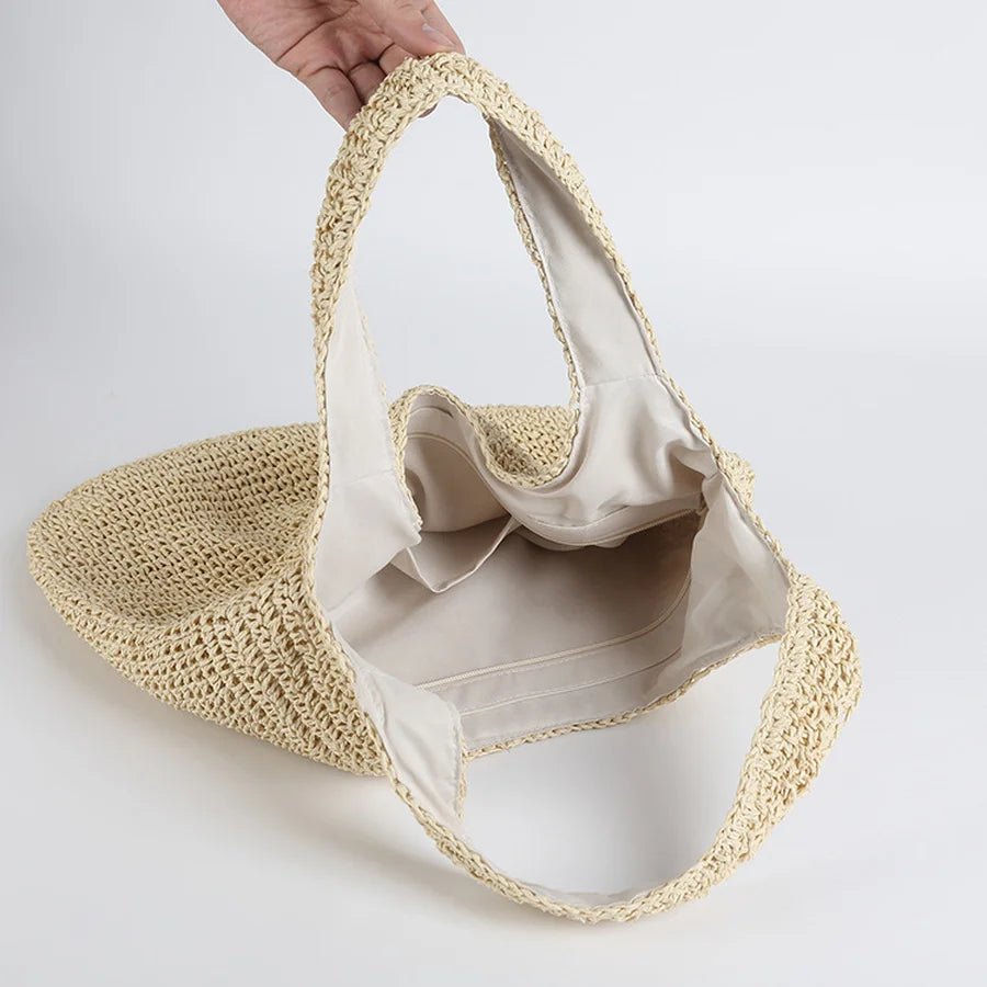 Bolso tote de ratán tejido Beatrice