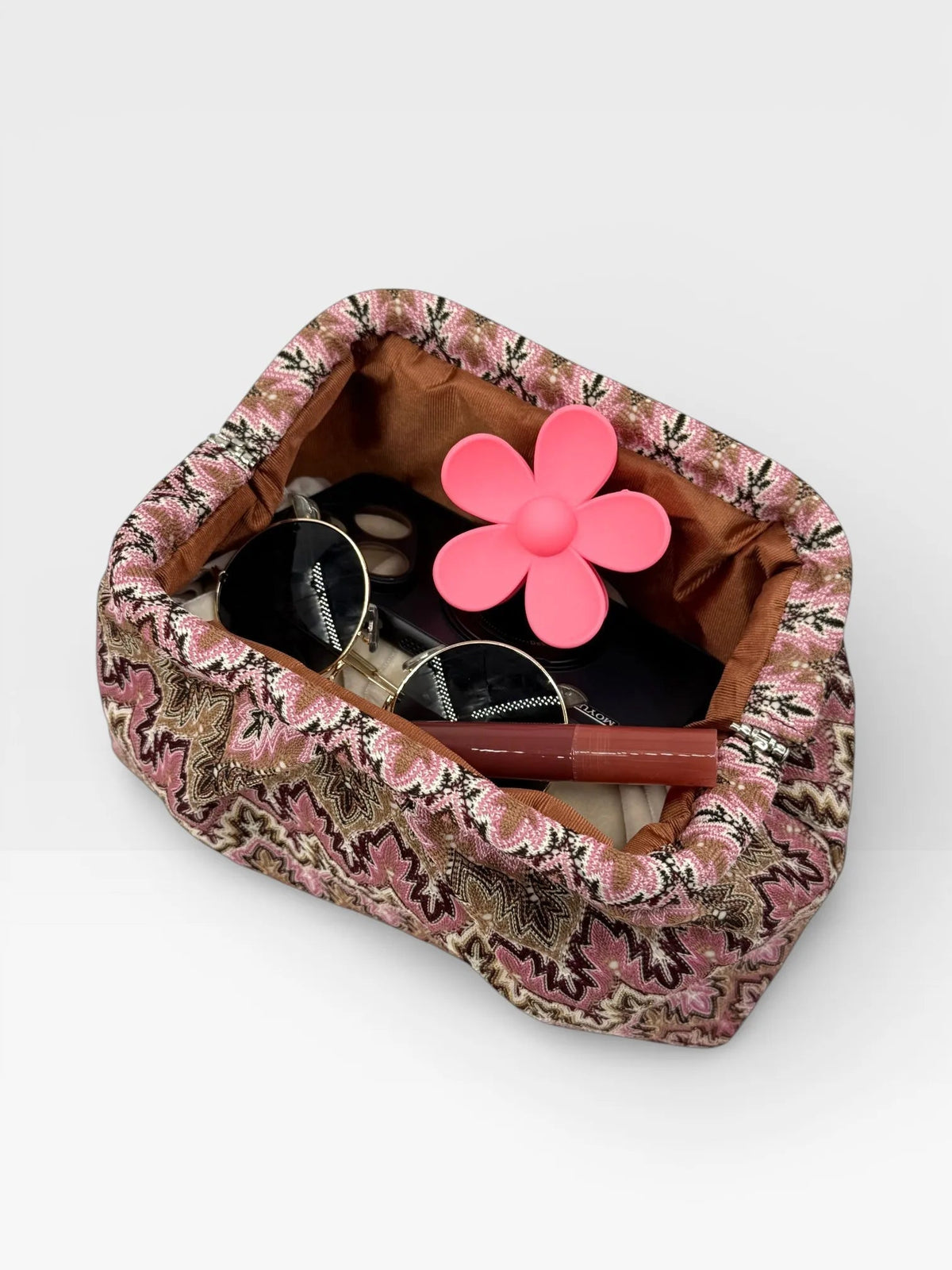 Clutch plisado de jacquard Beatriz