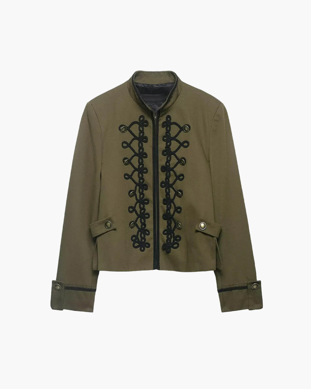 Chaqueta napoleón Becky con hebilla de nudo de cuerda
