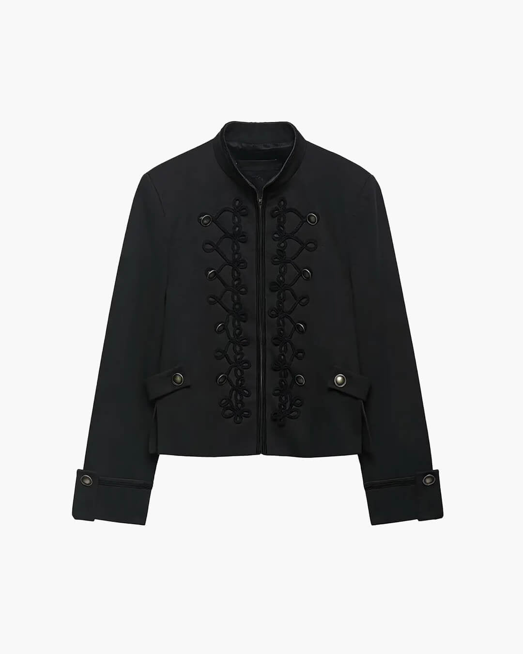 Chaqueta napoleón Becky con hebilla de nudo de cuerda