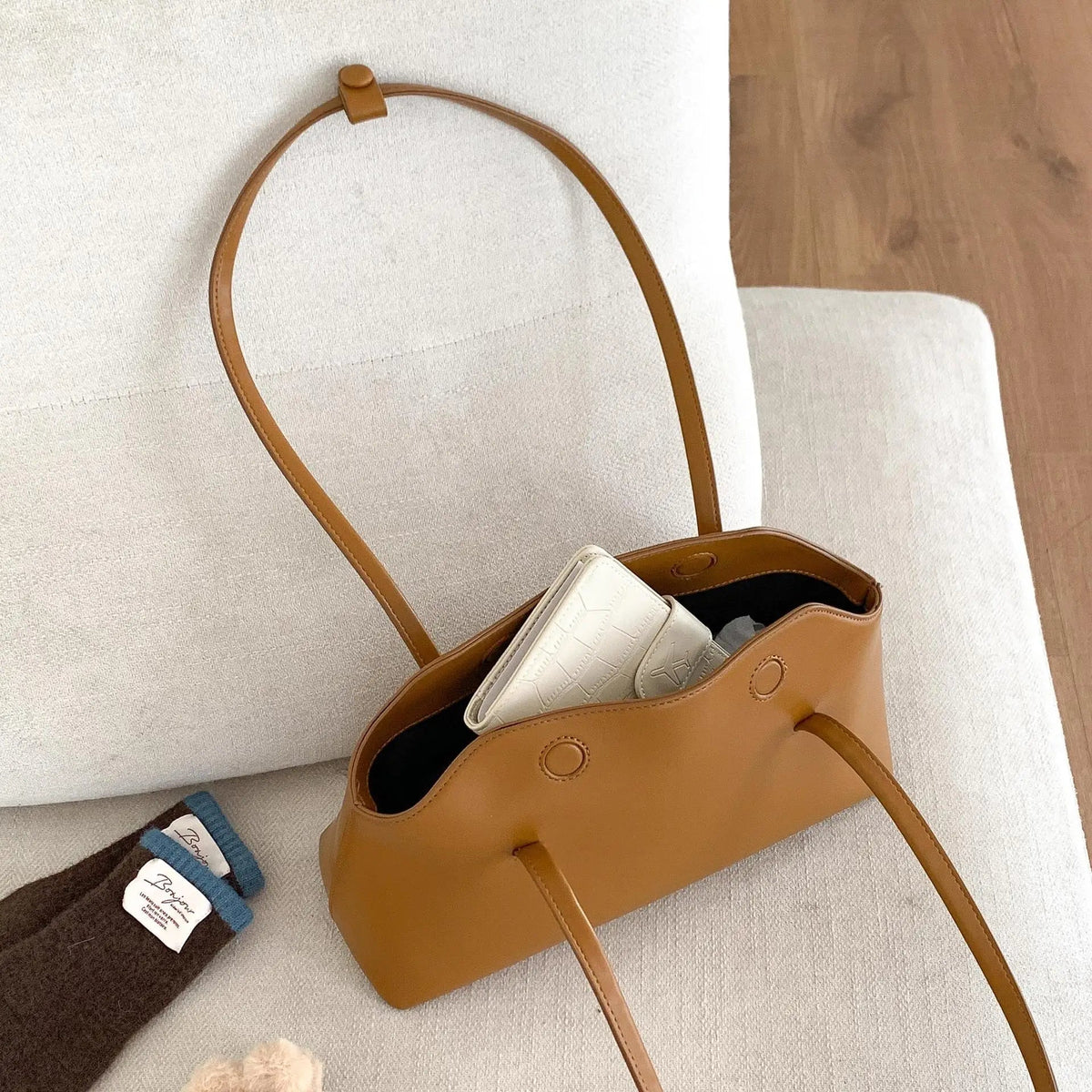 Bolso tote acolchado de hombro Bianca