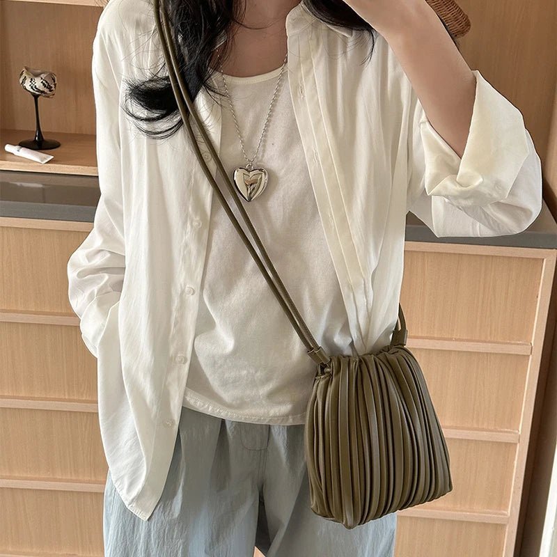 Bolso bandolera mini plisado Bianca
