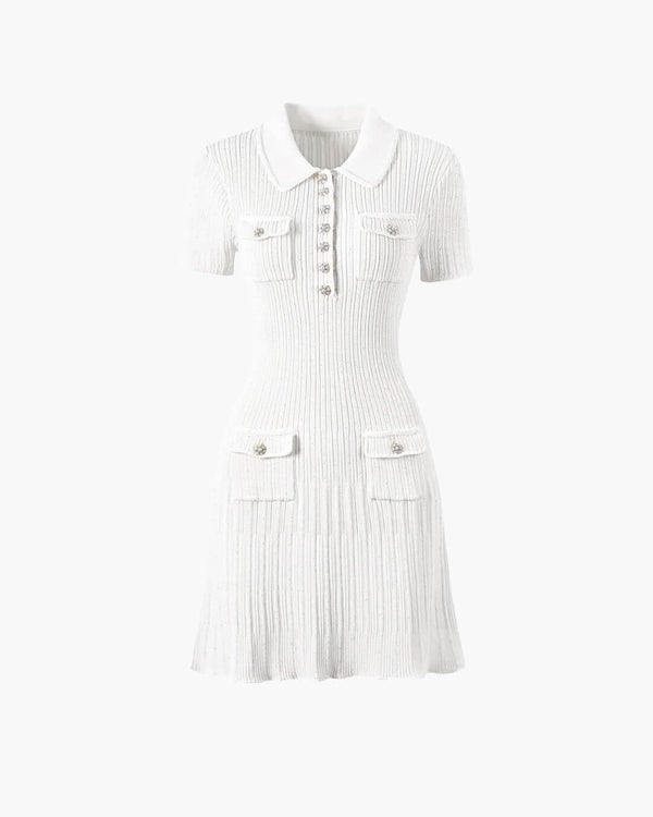 Minivestido de punto con lentejuelas Bianca