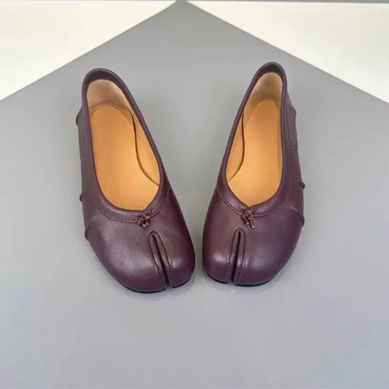 Bianca Split-Toe Leather Mules