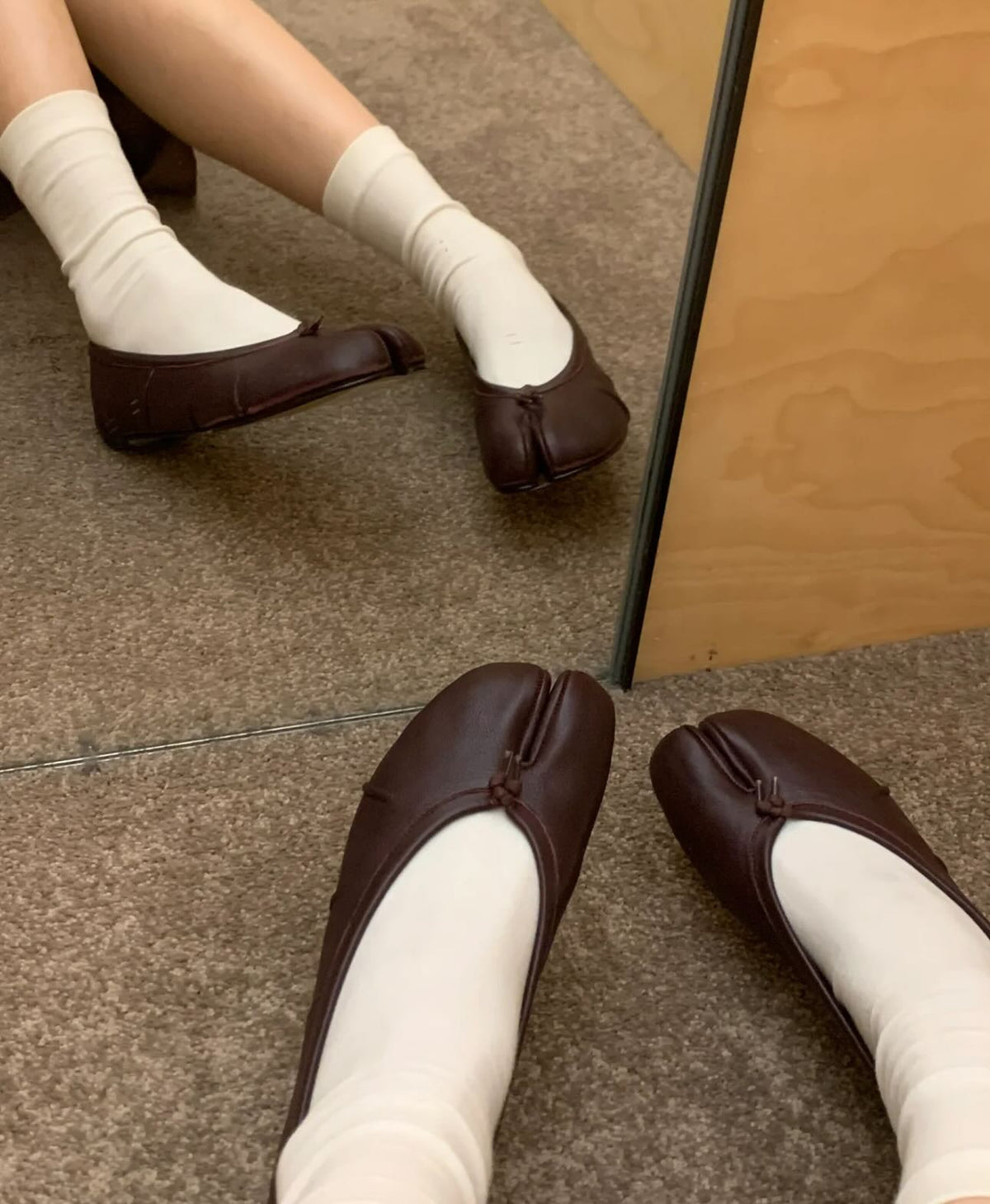 Bianca Split-Toe Leather Mules
