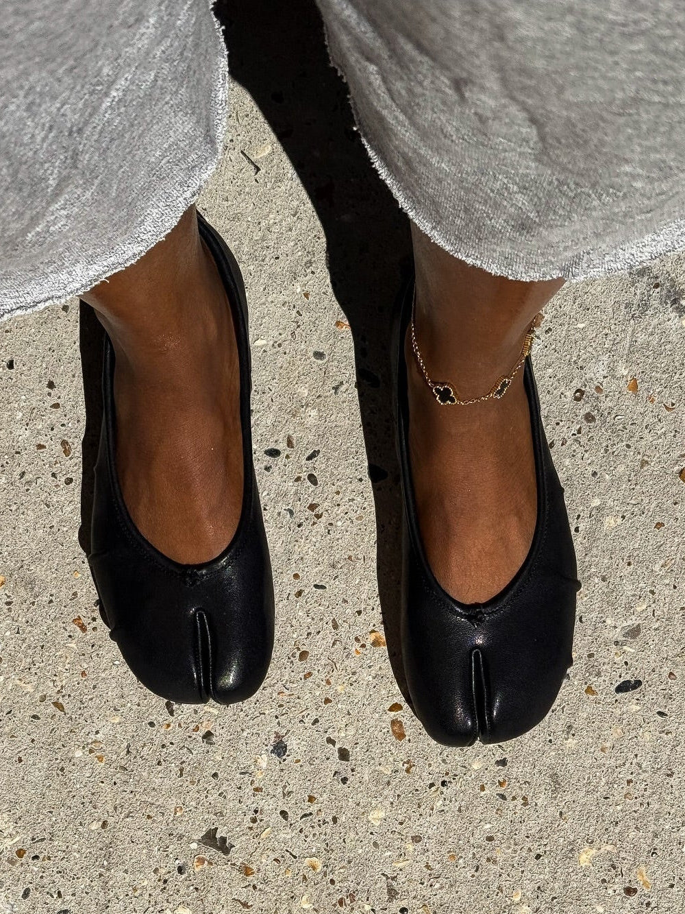 Bianca Split-Toe Leather Mules