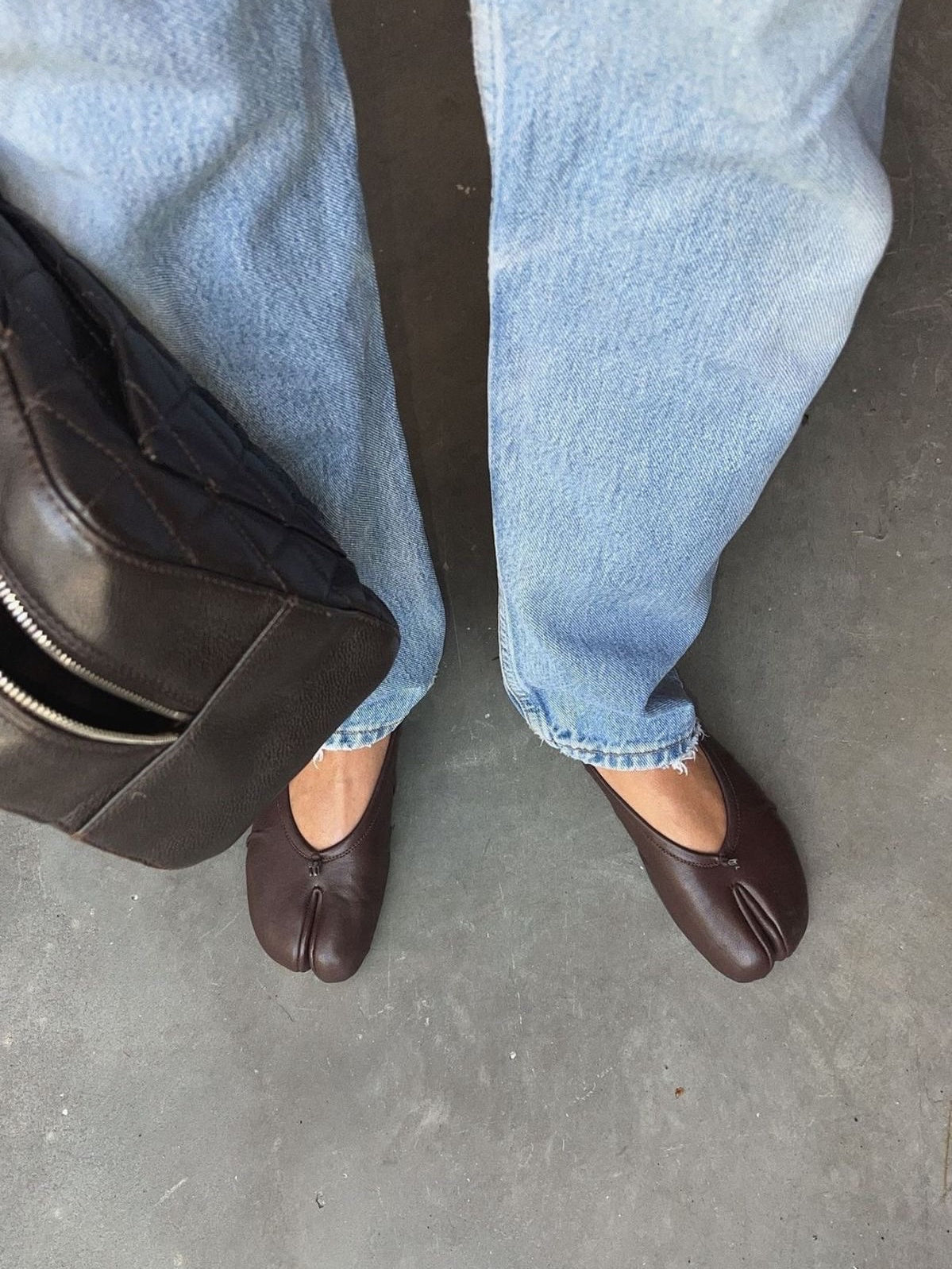 Bianca Split-Toe Leather Mules