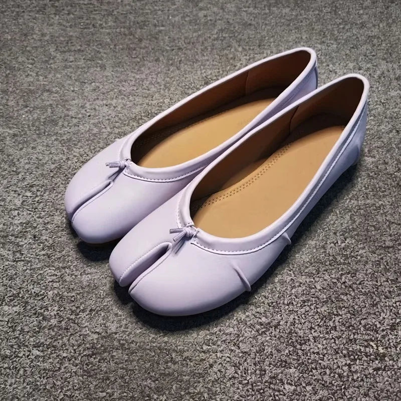 Bianca Split-Toe Leather Mules
