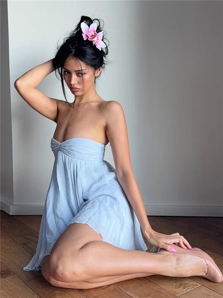 Minivestido ajustado sin tirantes Bianca