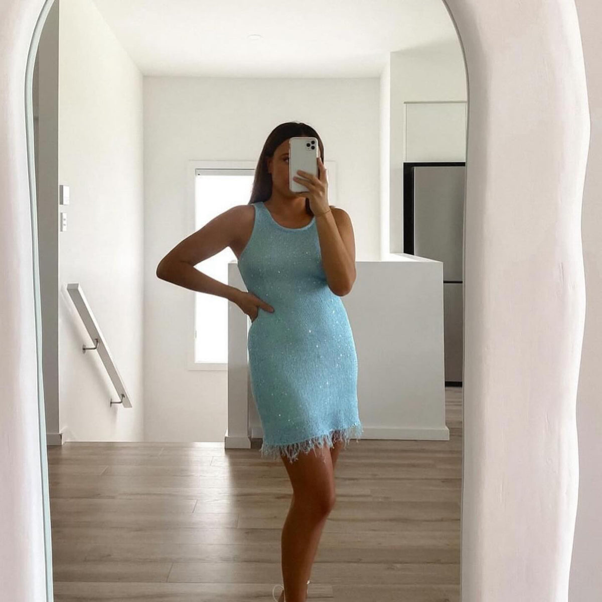 Minivestido con borlas Bianca