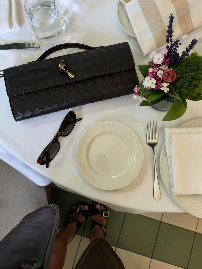 Bolso de mano tejido Bianca