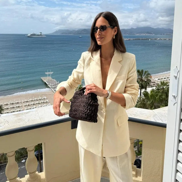 Bolso tote de ratán tejido Bianca