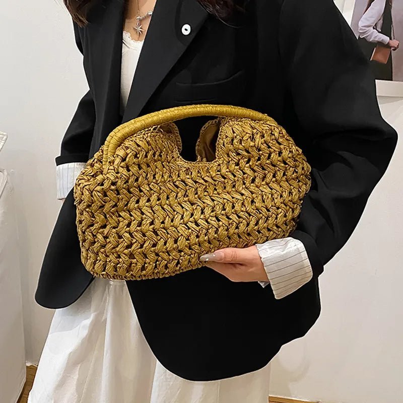 Bolso tote de ratán tejido Bianca