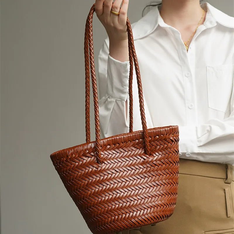 Bolso de hombro Blair tipo cubo trenzado