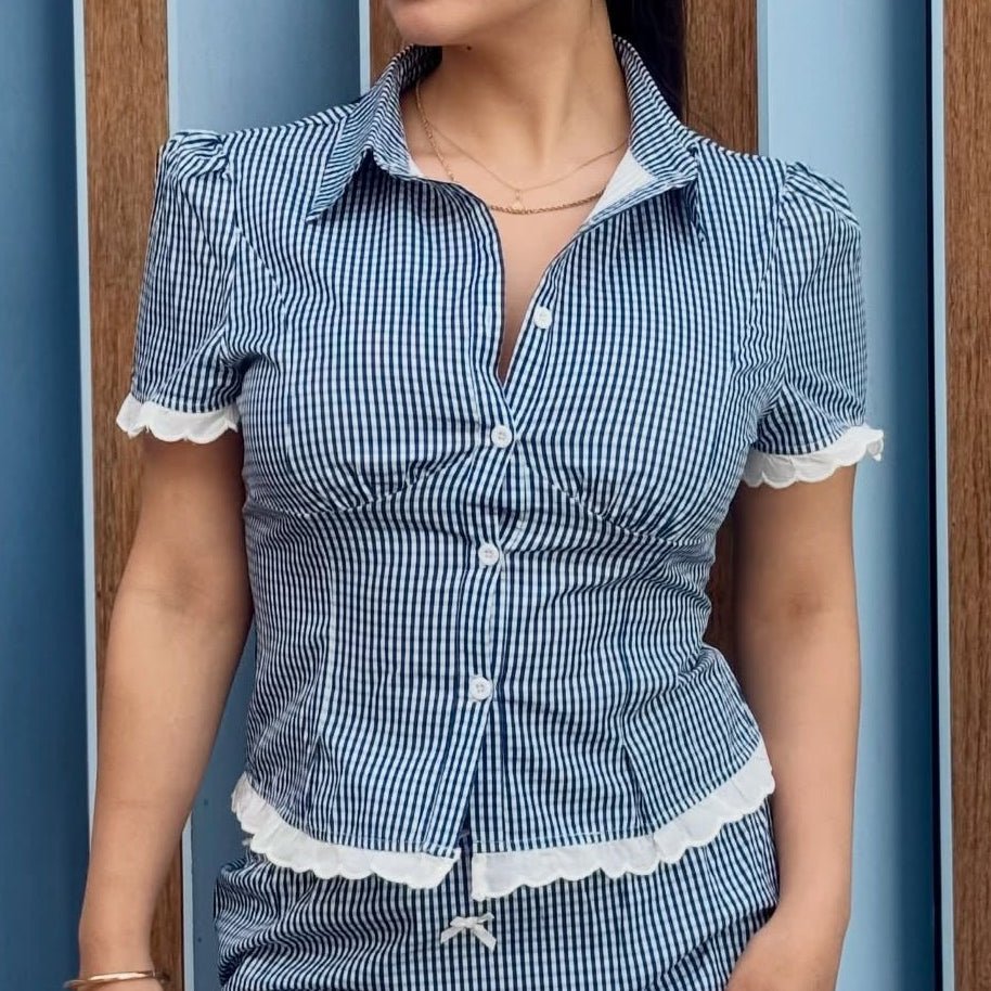 Conjunto de falda pantalón corto de corte ajustado y corto Brianna