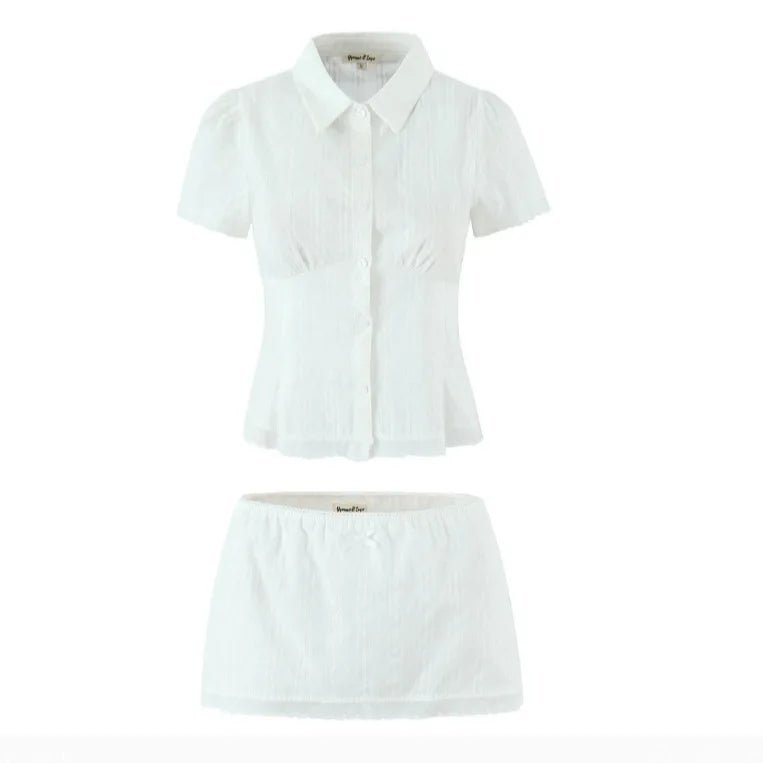 Conjunto de falda pantalón corto de corte ajustado y corto Brianna