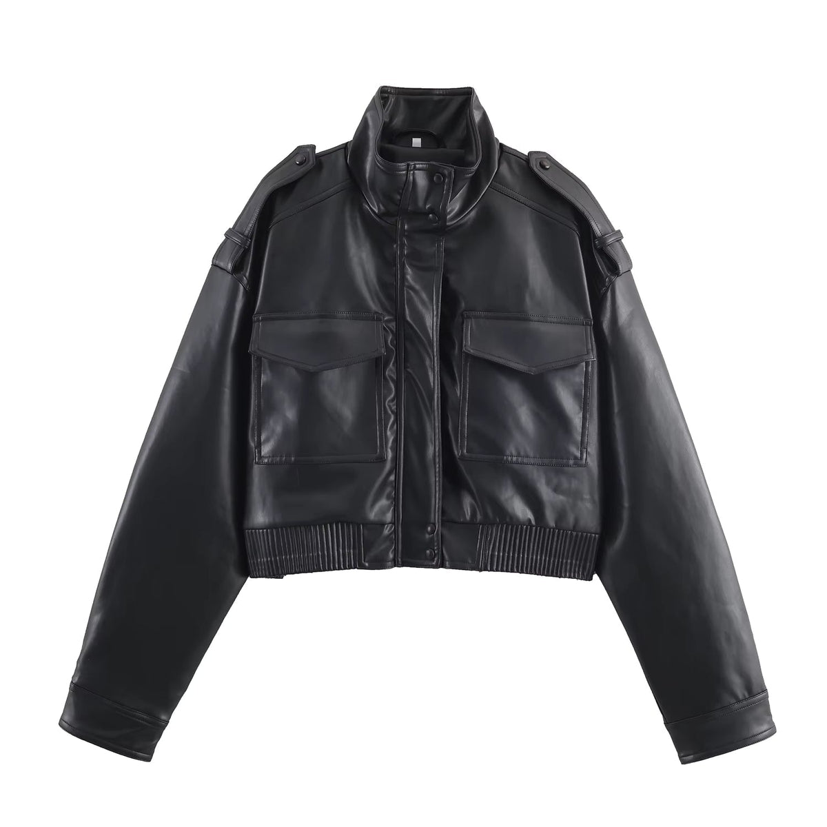 Chaqueta bomber de cuero sintético Brianna