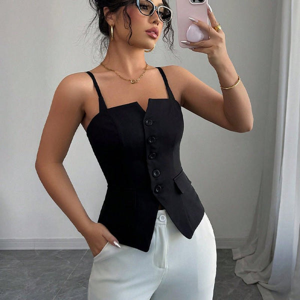 Blusa entallada sin mangas Bridget