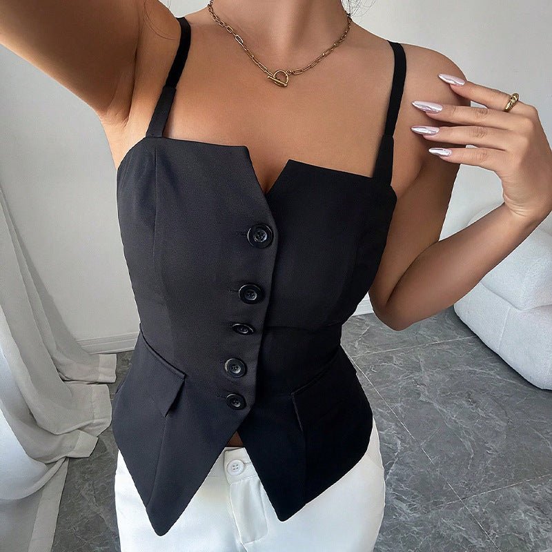 Blusa entallada sin mangas Bridget