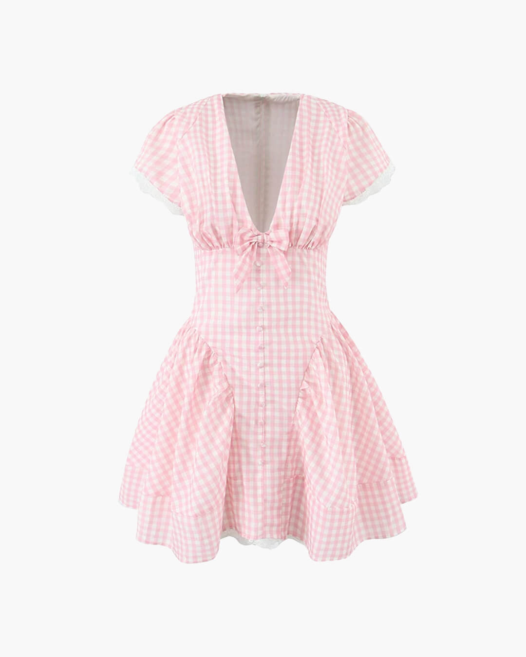 Minivestido de cuadros con volantes Brittany