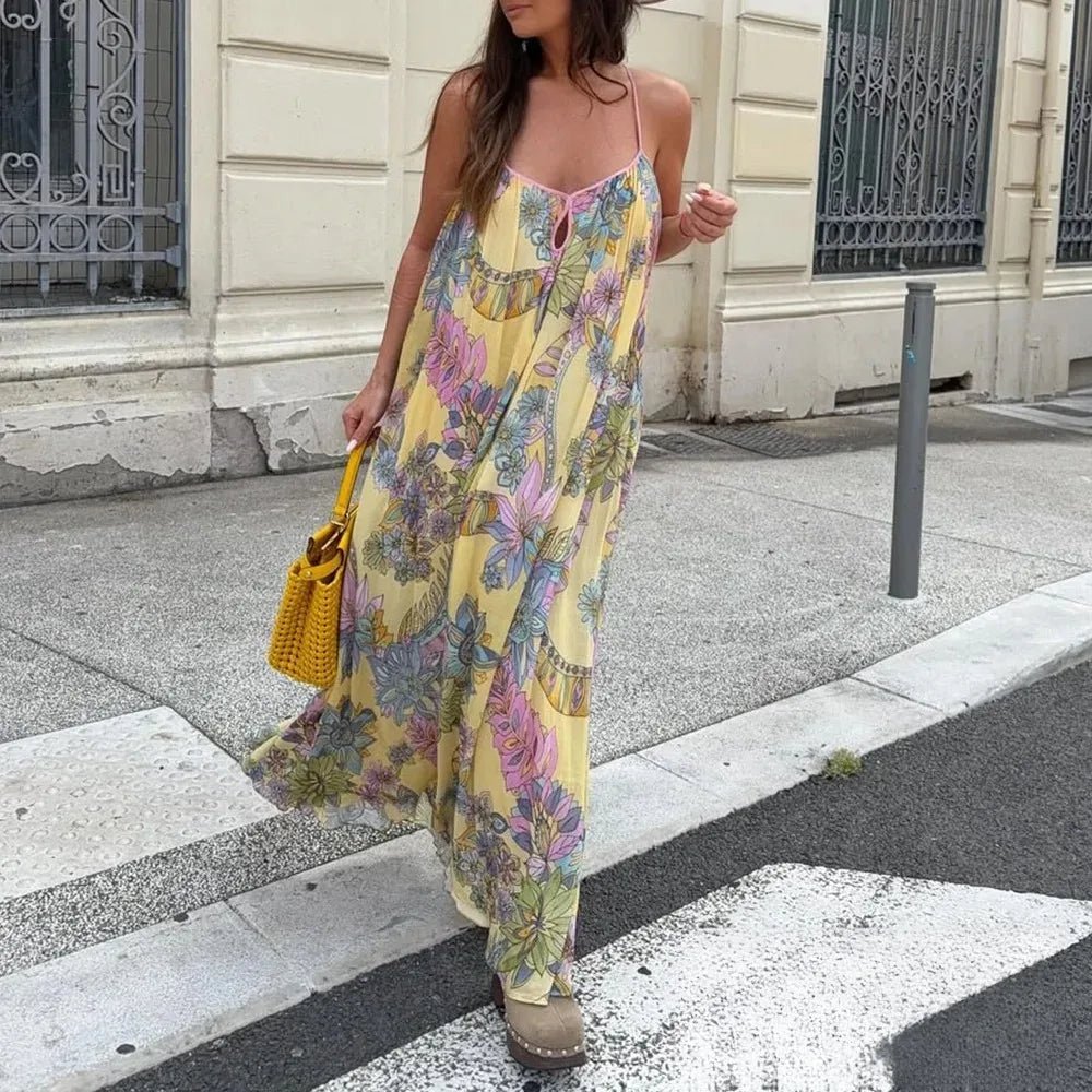 Vestido camisero de gasa floral Camille