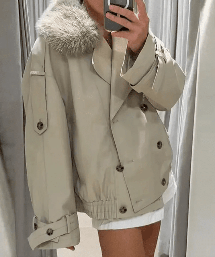 Gabardina Camille con pelo sintético