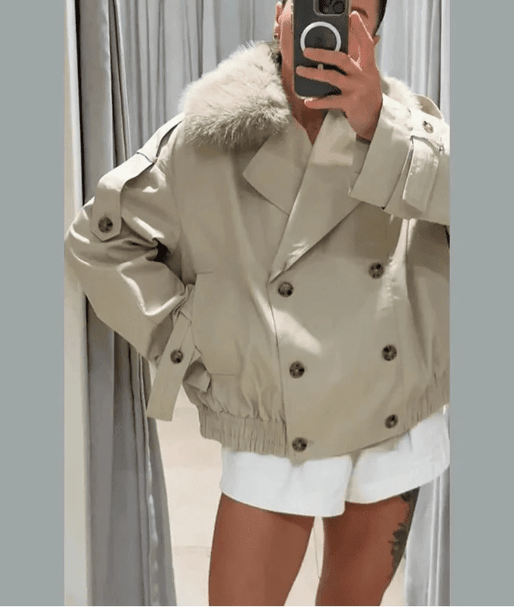 Gabardina Camille con pelo sintético