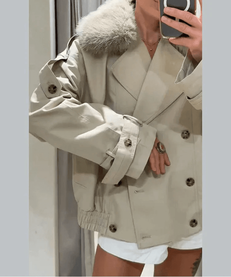 Gabardina Camille con pelo sintético