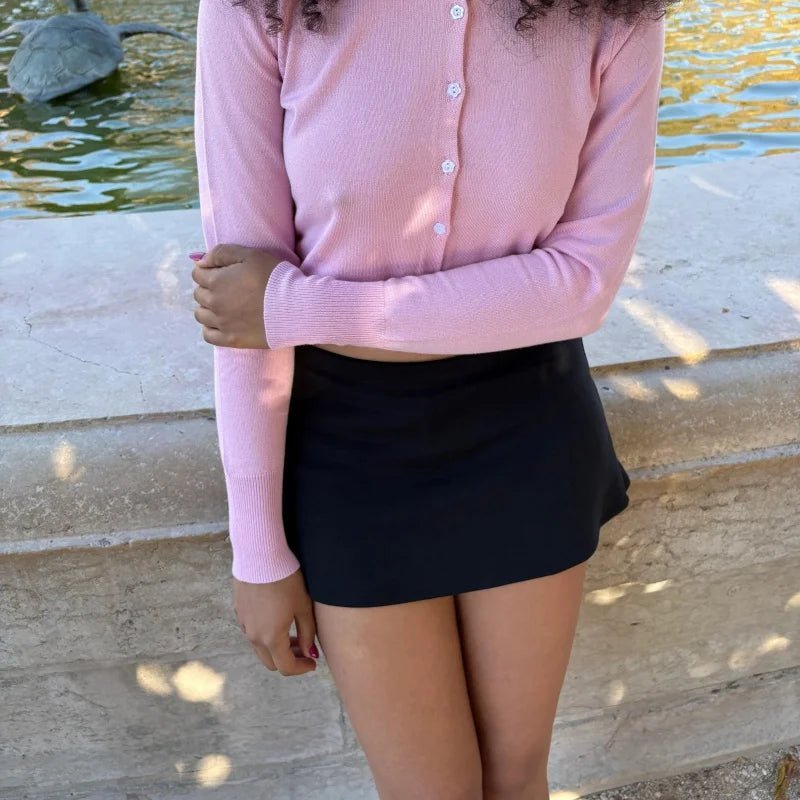 Minifalda pantalón ajustada Carmen de tiro bajo