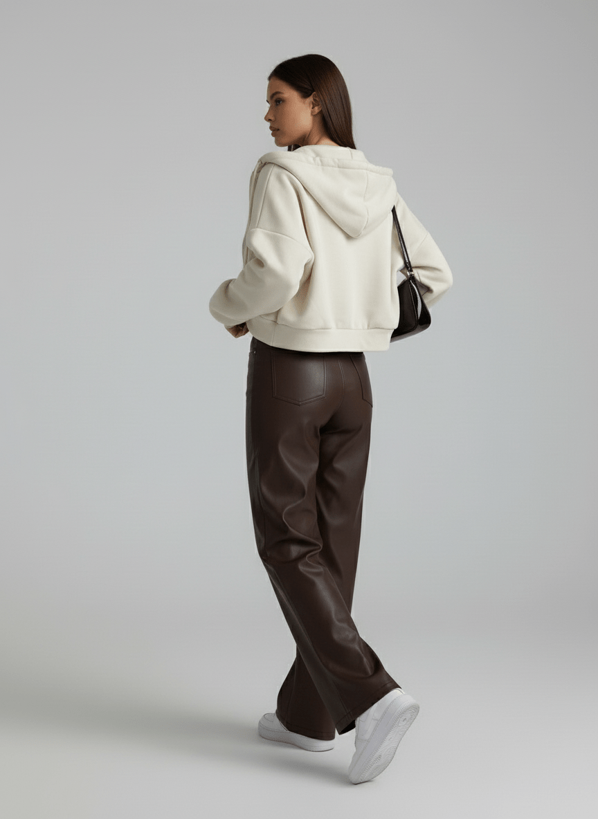 Pantalones clásicos de cuero Cassy