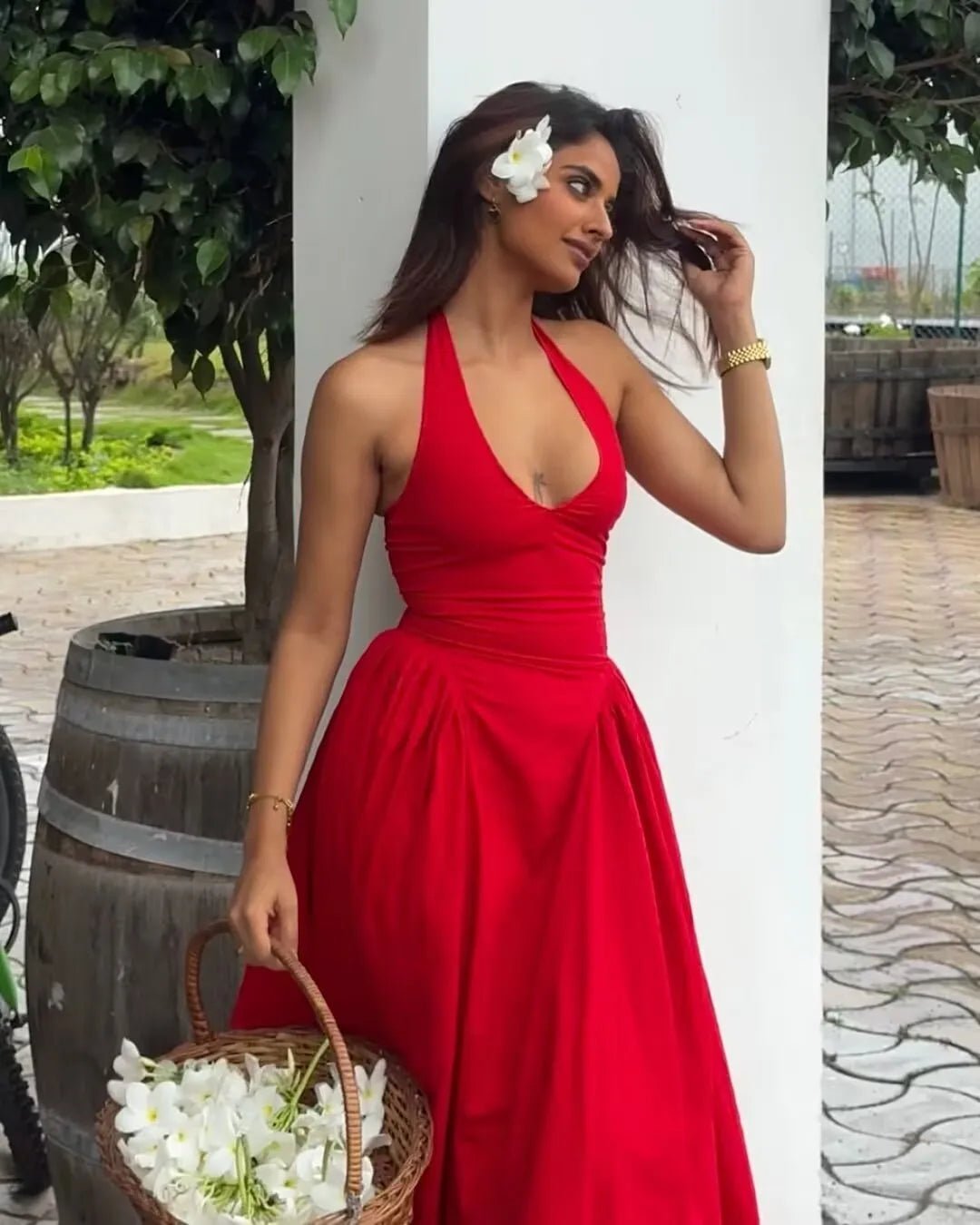 Celeste Halter Midi Dress