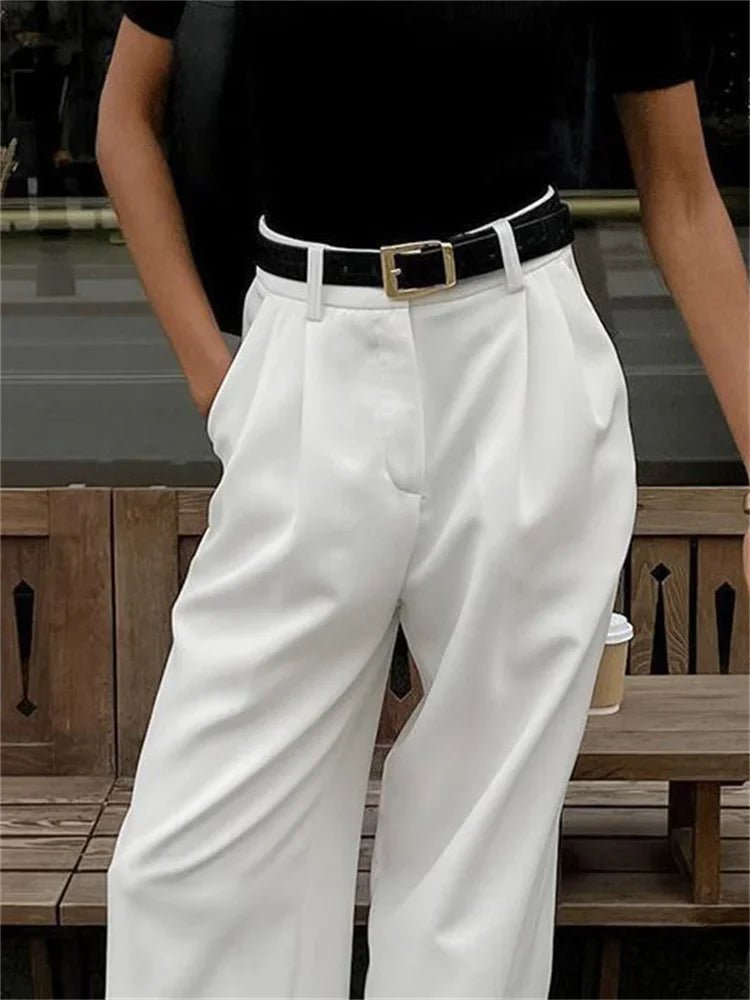 Pantalones Celia de pernera ancha y cintura alta