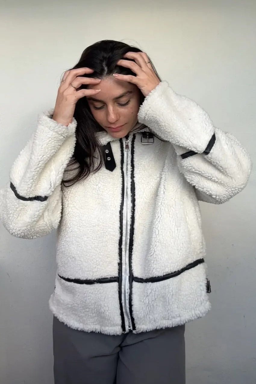 Chaqueta bomber de bouclé Chantal