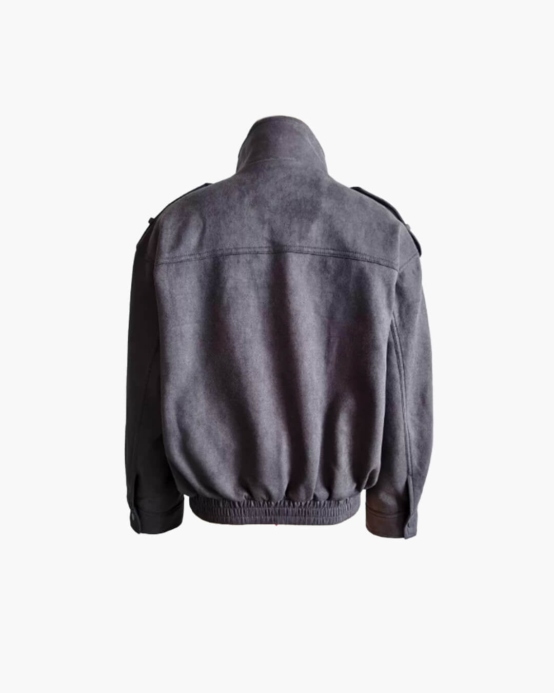 Chaqueta de ante de cuello alto Charice