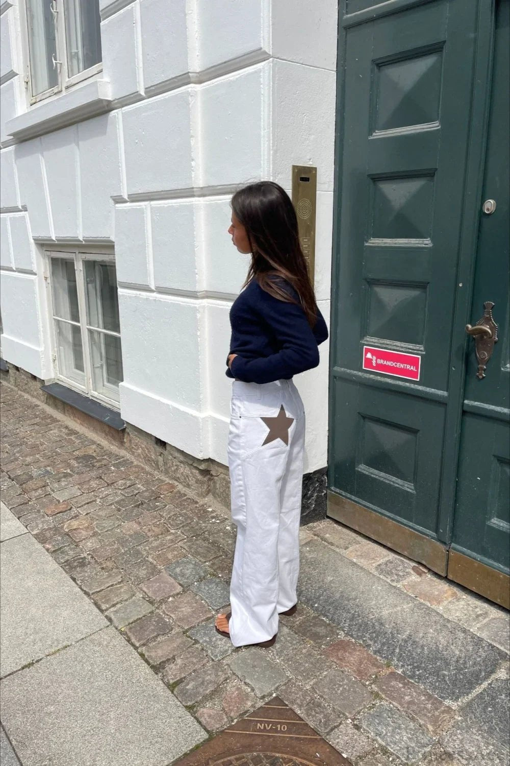 Charlize Star Patchwork Color-Block Jeans