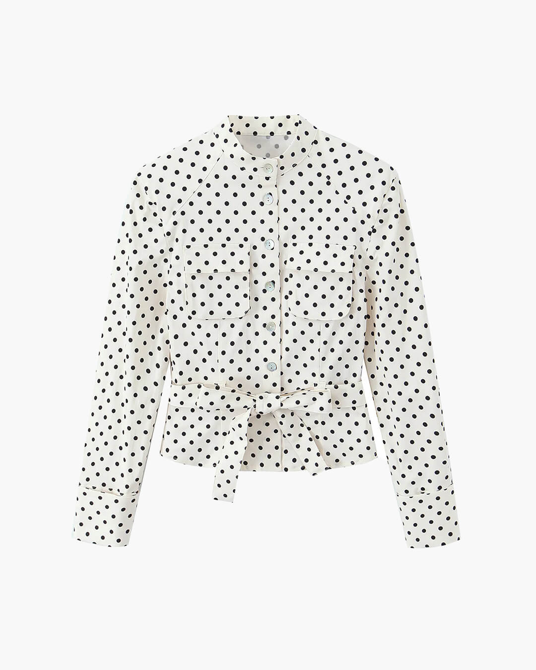 Conjunto de chaqueta y pantalón capri de lunares Cherry