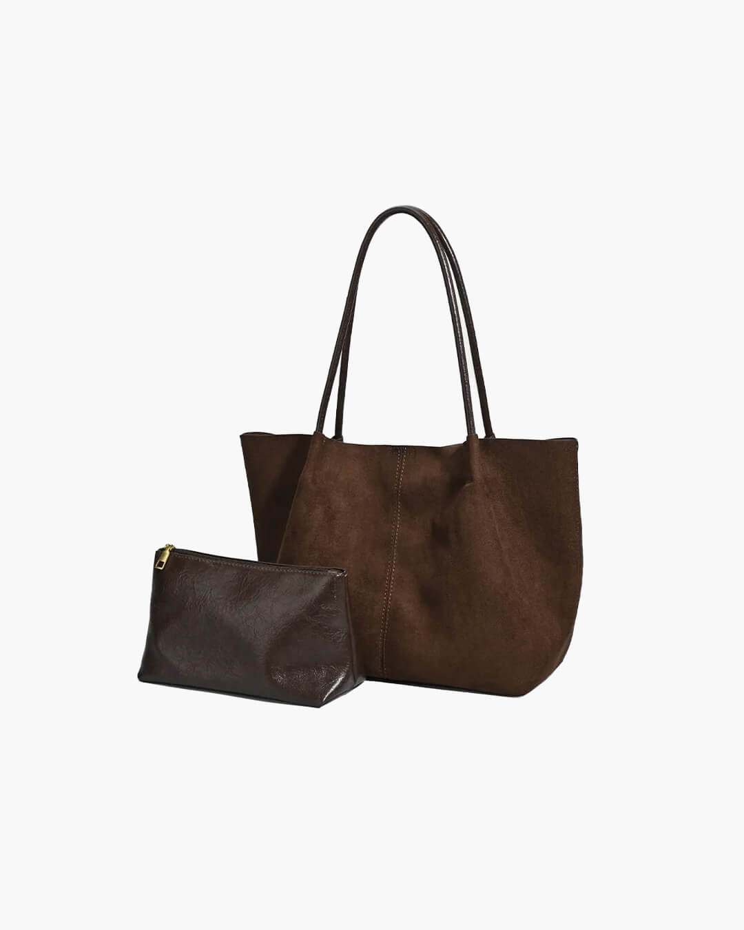 Bolso tote de ante con neceser Cheska