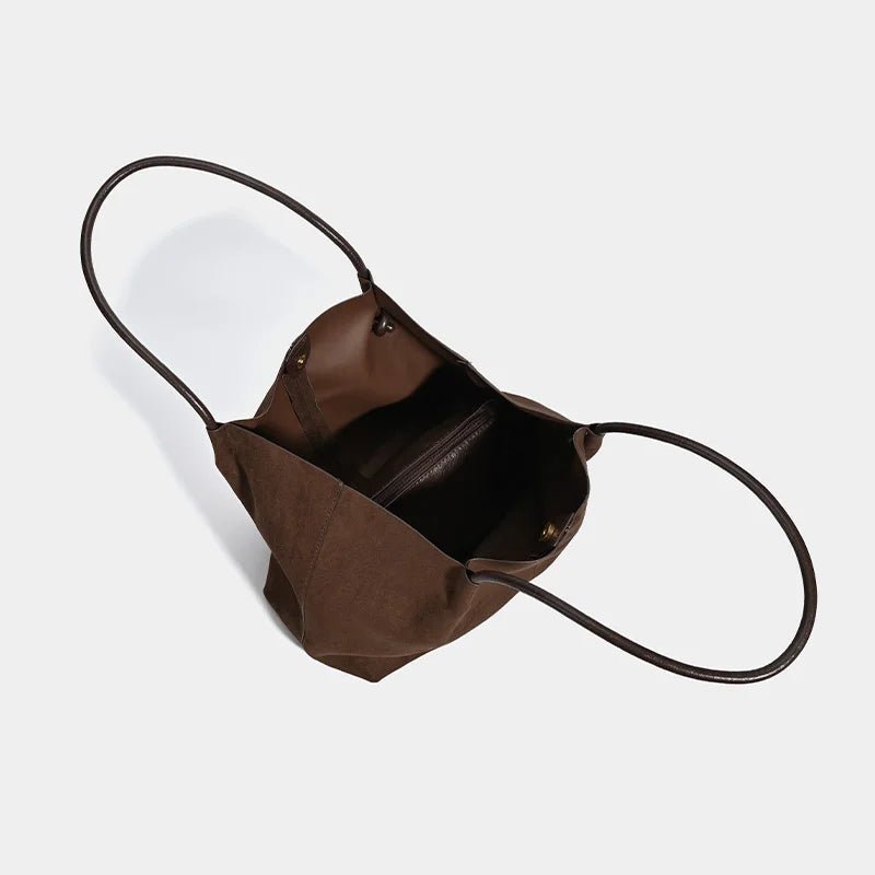 Bolso tote de ante con neceser Cheska