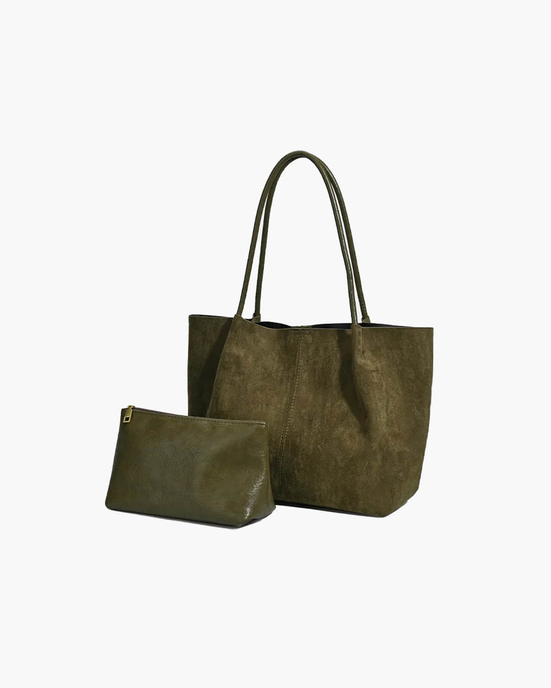 Bolso tote de ante con neceser Cheska