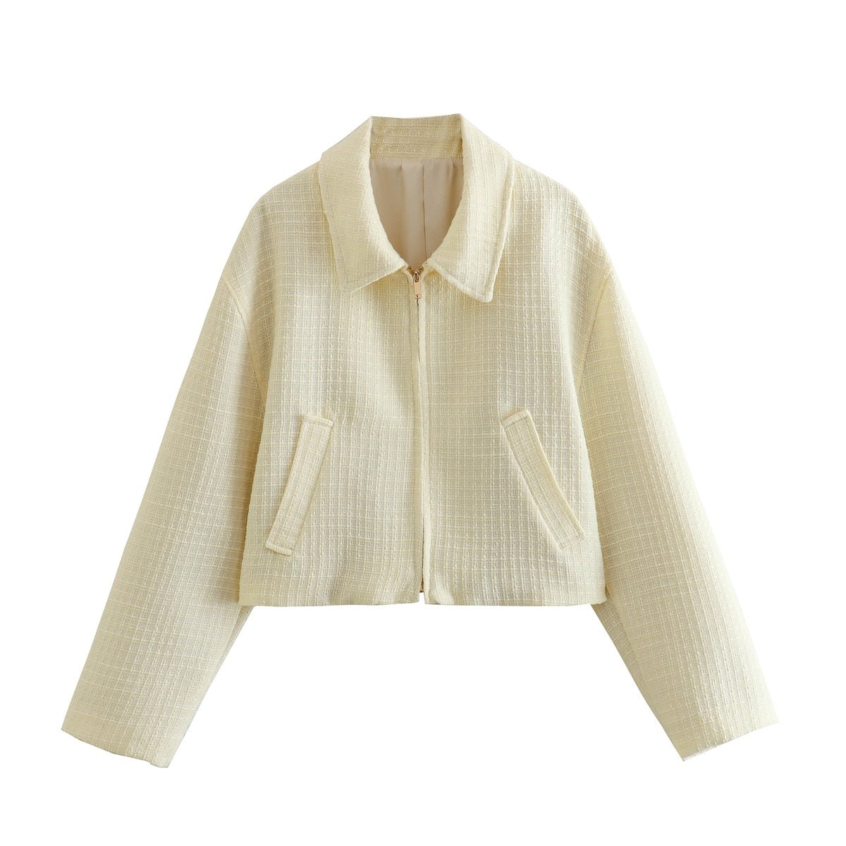 Chaqueta de bouclé con cuello Ciara