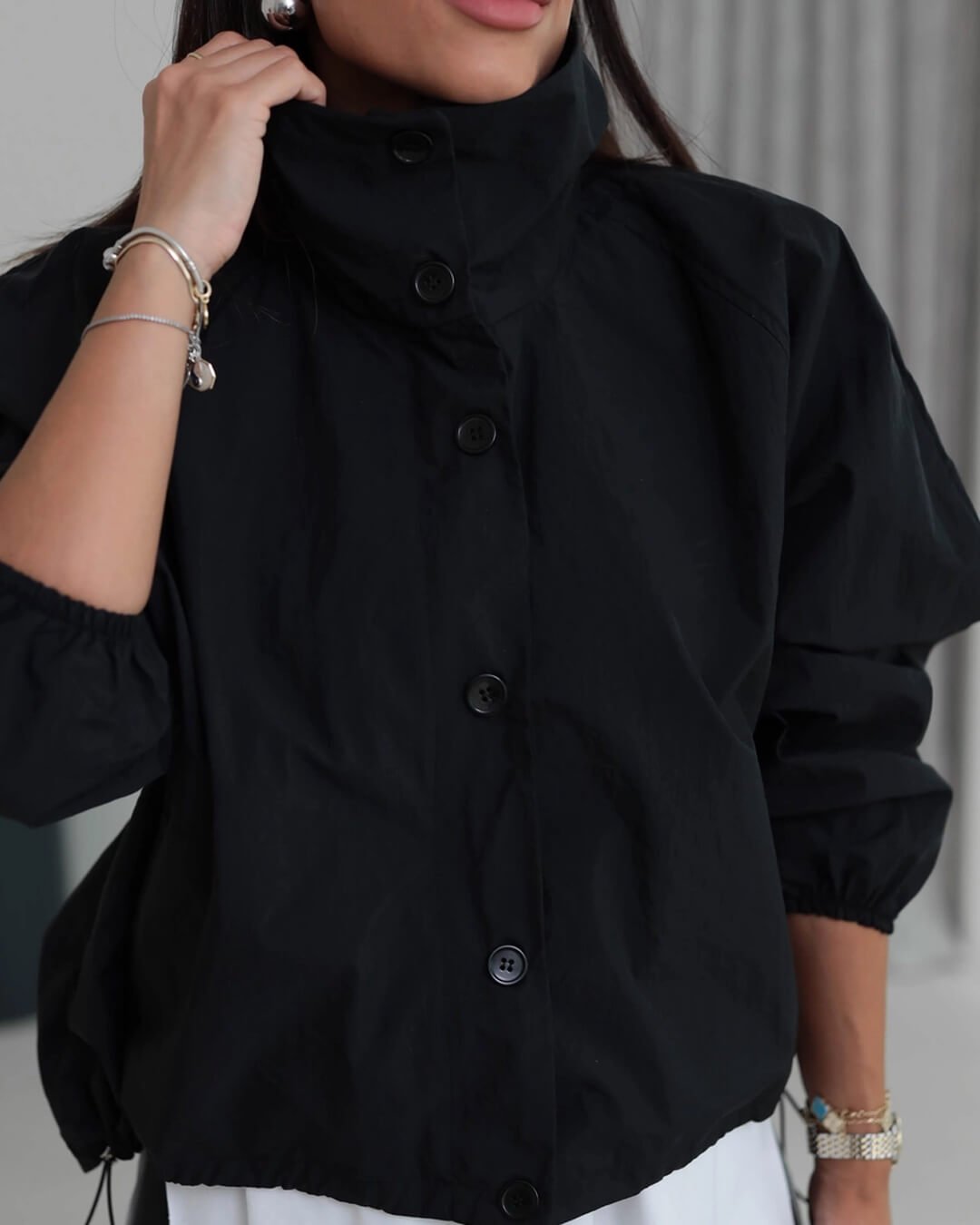 Chaqueta de cuello alto Clara