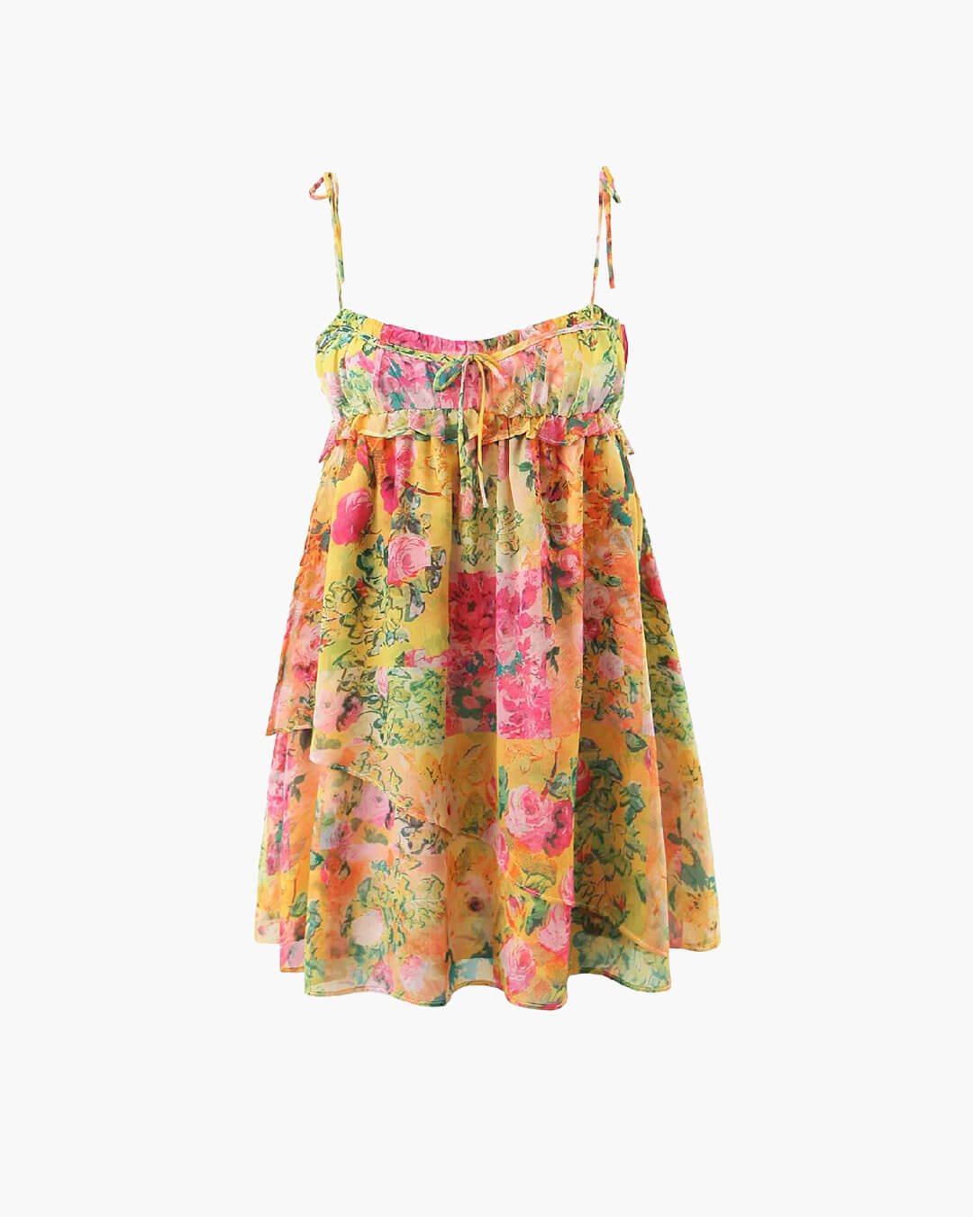 Vestido corto floral multicolor Clara