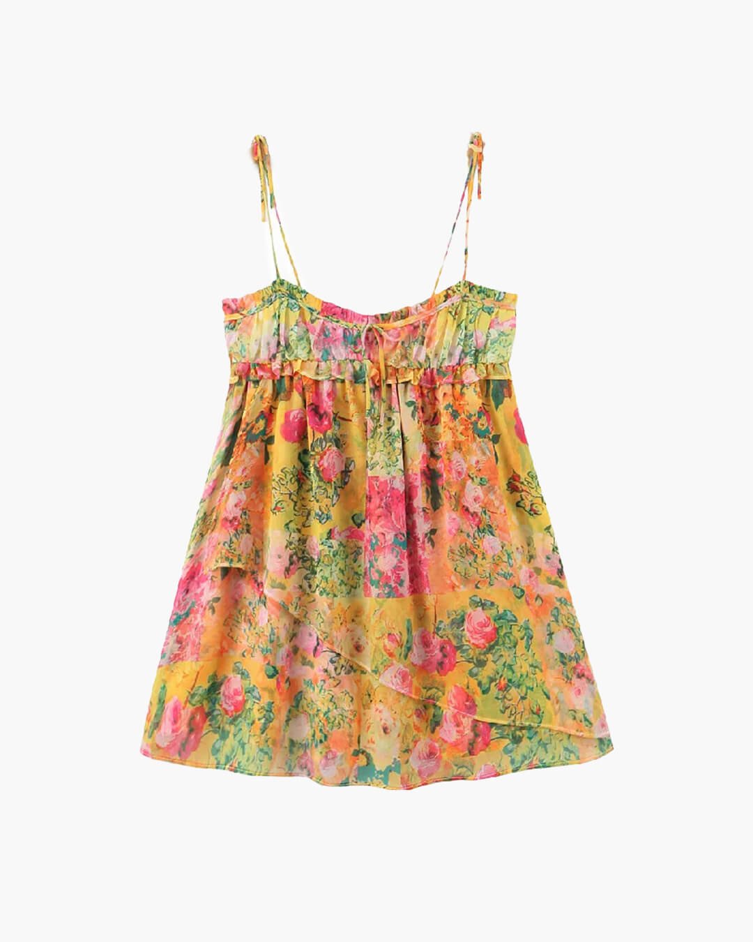 Vestido corto floral multicolor Clara