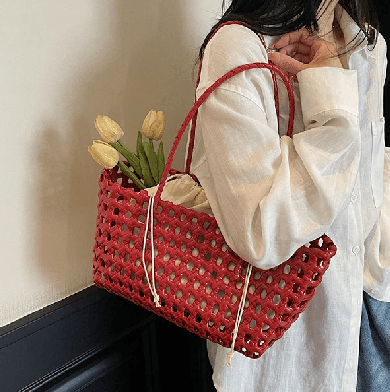 Bolso tote de hombro calado Claudia