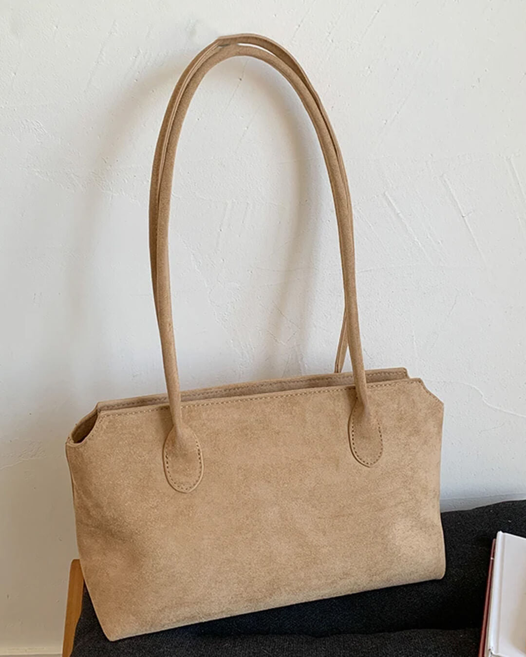Claudine Faux Suede Shoulder Bag