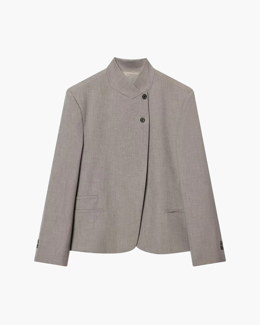 Blazer Cleo con cuello alto y cierre de botones