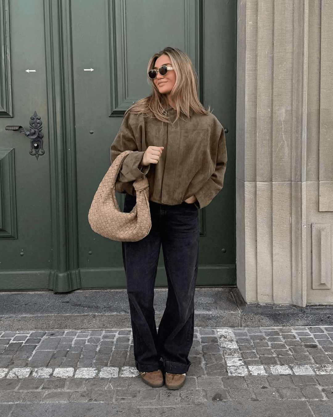 Chaqueta bomber de ante sintético Constance